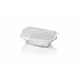 Saladbowl Dome Pack 500cc rectangular PET Crystal clear + Lids Transparent - Horecavoordeel.com