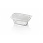 Saladbowl Dome Pack 750cc rectangular PET Crystal clear + Lids Transparent - Horecavoordeel.com