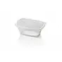 Saladbowl Dome Pack 750cc rectangular PET Crystal clear + Lids Transparent - Horecavoordeel.com