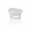 Saladbowl Dome Pack 1000cc rectangular PET Crystal clear + Lids Transparent - Horecavoordeel.com