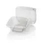 Saladebakken 1000cc Dome Pack Rechthoek PET Glashelder + Deksels Transparant 190 x 190mm Horecavoordeel.com