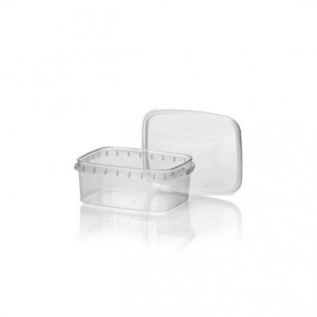 Salad trays - containers 109 Series 250cc Rectangle PP + Lid Seal closure Transparent 109x86x40 - Horecavoordeel.com