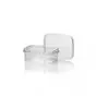 Bakjes 280cc Rechthoek PP + Deksels Verzegelbaar Transparant 117x87x40mm Horecavoordeel.com