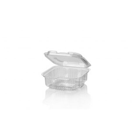 Saladbowl with fixed Lids 375cc PET Crystal clear - Horecavoordeel.com