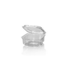 Saladbowl with fixed Lids 500cc PET Crystal clear - Horecavoordeel.com