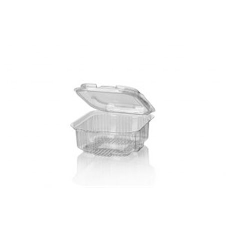 Saladbowl with fixed Lids 500cc PET Crystal clear - Horecavoordeel.com