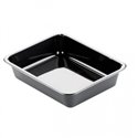 CPET Trays 226x176x54mm 1500cc 1- compartment Black - Horecavoordeel.com