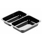 CPET Menuschalen 515cc + 370cc 2-Vaks Zwart 226 x 176 x 35mm Horecavoordeel.com