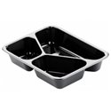 CPET Menuschalen 525cc + 275cc + 205cc 3-Vaks Zwart 226 x 176 x 43mm Horecavoordeel.com