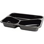 CPET Trays 430cc / 225cc / 165cc 3-compartments Black - Horecavoordeel.com