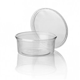 Salad trays - containers 101 Series Round 200cc PP Transparent 101/40 - Horecavoordeel.com