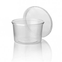 Salad trays - containers 101 Series Round 400cc PP Transparent 101/82 - Horecavoordeel.com