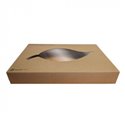 Catering Box Cardboard with Pla Window 100% Fair 35cm - Horecavoordeel.com