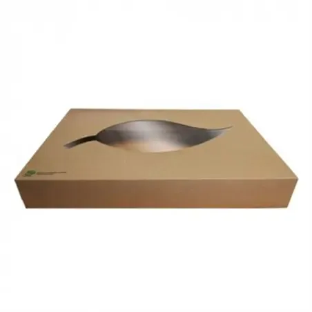 Catering Box Cardboard with Pla Window 100% Fair 35cm - Horecavoordeel.com