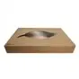 Catering Box Cardboard with Pla Window 100% Fair 35cm - Horecavoordeel.com