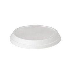 Ronde Deksels voor Bagasse Bowls Wit Ø 194mm Horecavoordeel.com