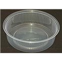 Round Salad trays - containers 101 Series Ribbed PP Transparent 125cc Ø 101mm - Horecavoordeel.com