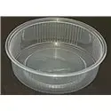 Round Salad trays - containers 101 Series Ribbed PP Transparent 125cc Ø 101mm - Horecavoordeel.com