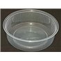 Round Salad trays - containers 101 Series Ribbed PP Transparent 125cc Ø 101mm - Horecavoordeel.com