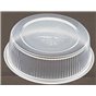 Round Salad trays - containers 101 Series Ribbed PP Transparent 125cc Ø 101mm 