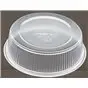 Round Salad trays - containers 101 Series Ribbed PP Transparent 125cc Ø 101mm 