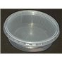 Round Salad trays - containers 101 Series Ribbed PP Transparent 125cc Ø 101mm 