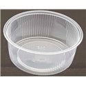 Round Salad trays - containers 101 Series Ribbed PP Transparent 200cc Ø 101mm - Horecavoordeel.com