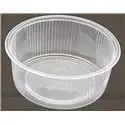 Round Salad trays - containers 101 Series Ribbed PP Transparent 200cc Ø 101mm - Horecavoordeel.com
