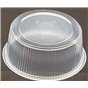 Round Salad trays - containers 101 Series Ribbed PP Transparent 200cc Ø 101mm 