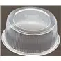 Round Salad trays - containers 101 Series Ribbed PP Transparent 200cc Ø 101mm 