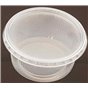 Round Salad trays - containers 101 Series Ribbed PP Transparent 200cc Ø 101mm 