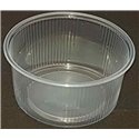 Round Salad trays - containers 101 Series Ribbed PP Transparent 250cc Ø 101mm - Horecavoordeel.com