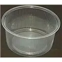 Round Salad trays - containers 101 Series Ribbed PP Transparent 250cc Ø 101mm - Horecavoordeel.com