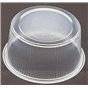 Round Salad trays - containers 101 Series Ribbed PP Transparent 250cc Ø 101mm 