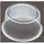 Round Salad trays - containers 101 Series Ribbed PP Transparent 250cc Ø 101mm 