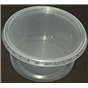 Round Salad trays - containers 101 Series Ribbed PP Transparent 250cc Ø 101mm 