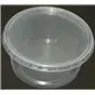 Round Salad trays - containers 101 Series Ribbed PP Transparent 250cc Ø 101mm 