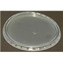 Round Salad lids for trays - containers 101 Series Ribbed PP Transparent Ø 101mm - Horecavoordeel.com