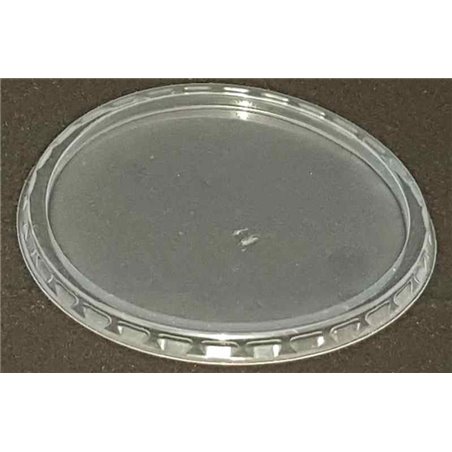 Round Salad lids for trays - containers 101 Series Ribbed PP Transparent Ø 101mm - Horecavoordeel.com