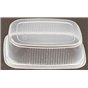 Salad trays - containers 108 Series Ribbed Rectangle PP Transparent 125cc 108/27