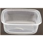 Bakjes 150cc 108 Serie Geribbeld Rechthoek PP Transparant 108 x 82 x 35mm Horecavoordeel.com