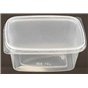 Salad trays - containers 108 Series Ribbed Rectangle PP Transparent 200cc 108/42