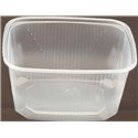 Salad trays - containers 108 Series Ribbed Rectangle PP Transparent 300cc 108/59 - Horecavoordeel.com