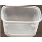 Salad trays - containers 108 Series Ribbed Rectangle PP Transparent 300cc 108/59 - Horecavoordeel.com