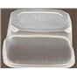 Salad trays - containers 108 Series Ribbed Rectangle PP Transparent 300cc 108/59