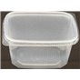 Salad trays - containers 108 Series Ribbed Rectangle PP Transparent 300cc 108/59