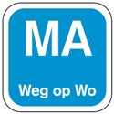 Dagstickers Maandag Weg Op Woensdag 19 x 19mm Blauw Horecavoordeel.com