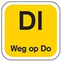 Dagstickers Dinsdag Weg Op Donderdag 19 x 19mm Geel Horecavoordeel.com