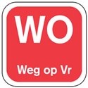 Dagstickers Woensdag Weg Op Vrijdag 19 x 19mm Rood Horecavoordeel.com