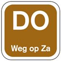 Dagstickers Donderdag Weg Op Zaterdag 19 x 19mm Bruin Horecavoordeel.com